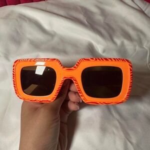 Orange and black funky sunglasses